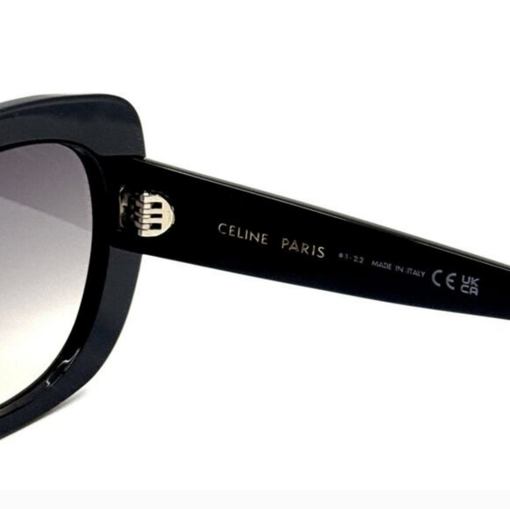 CELINE Triomphe Butterfly Round Sunglasses Acetate Ombre GRADIENT Black SUNNIES - Picture 13 of 16